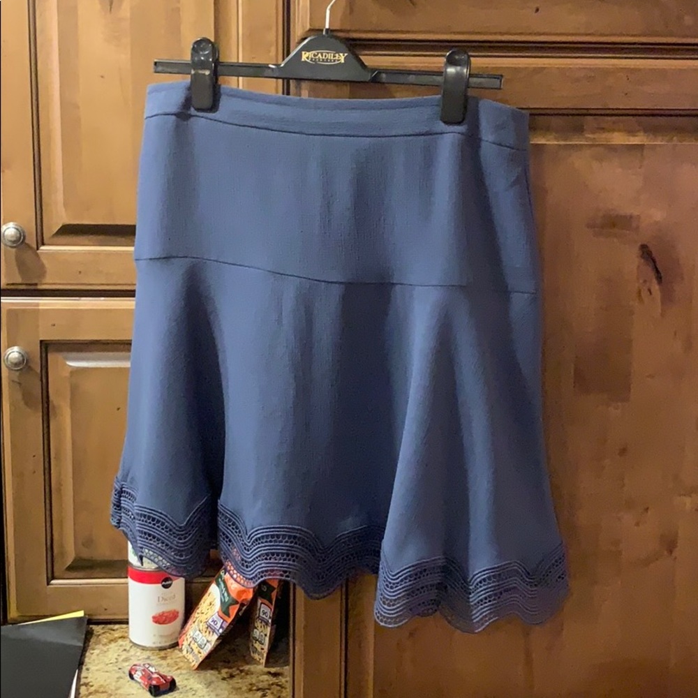 A blue skirt